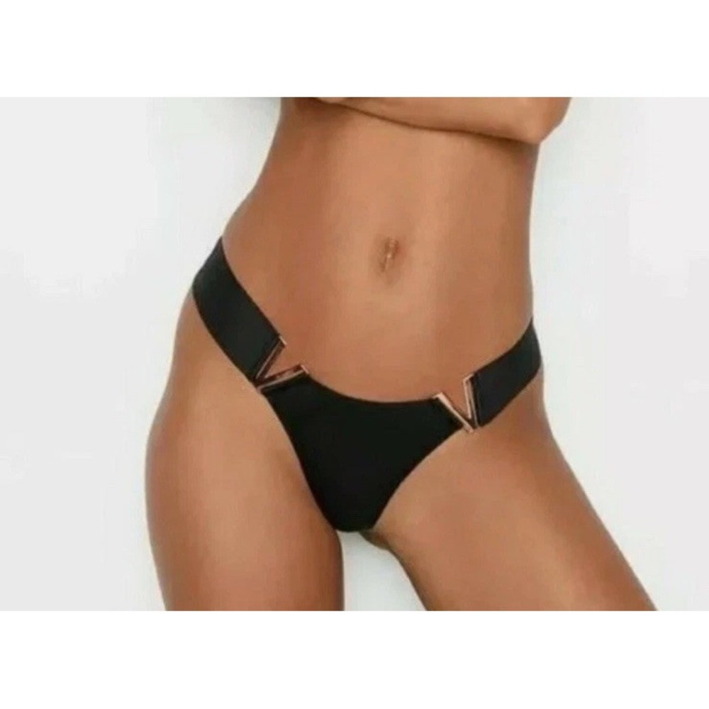 Victoria's Secret Very Sexy V Hardware Brazilian Sz M Black
